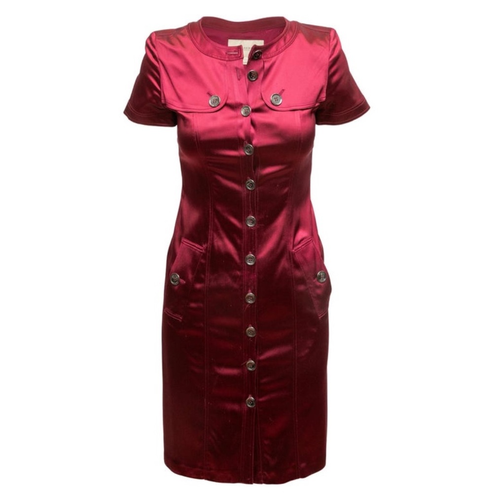Burberry raspberry Dress with Belt & Pockets-EUC - Picture 3 of 10